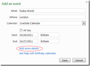 calendar event details