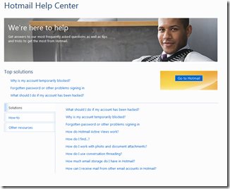 Hotmail Help Center