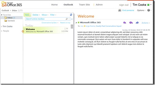 Outlook Web App on Office 365