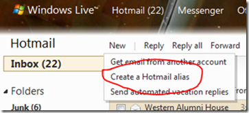 hotmail alias