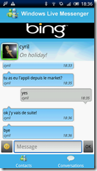Messenger on Android 3
