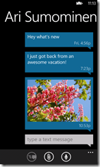 MMS Photos from SkyDrive