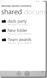 Shared documents in Office Hub