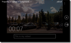 Video upload to SkyDrive