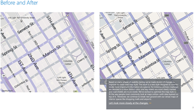 bing maps before and after