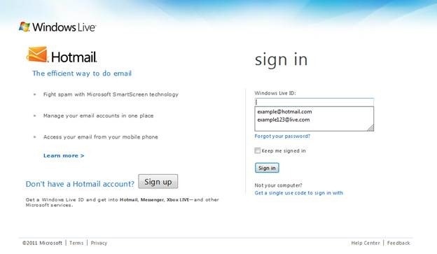 hotmail sign in live.ca