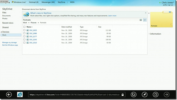 SkyDrive Wave 5 - Multi-select files and right-click options