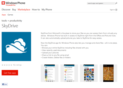 skydrive app