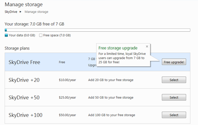 skydrive storage 2