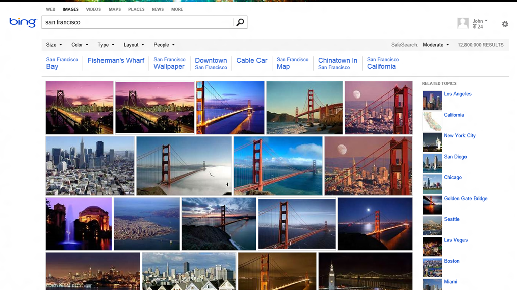 Bing Image Search gets a new look (reminds us of SkyDrive) - LiveSide.net