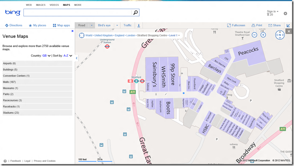 Bing Venue Maps