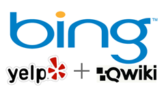 Bing, Yelp and Qwiki