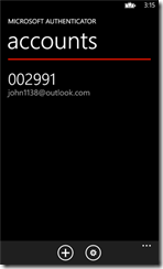 Microsoft Authenticator app