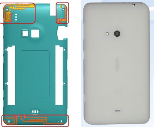 Nokia Lumia 625 Back Comparison