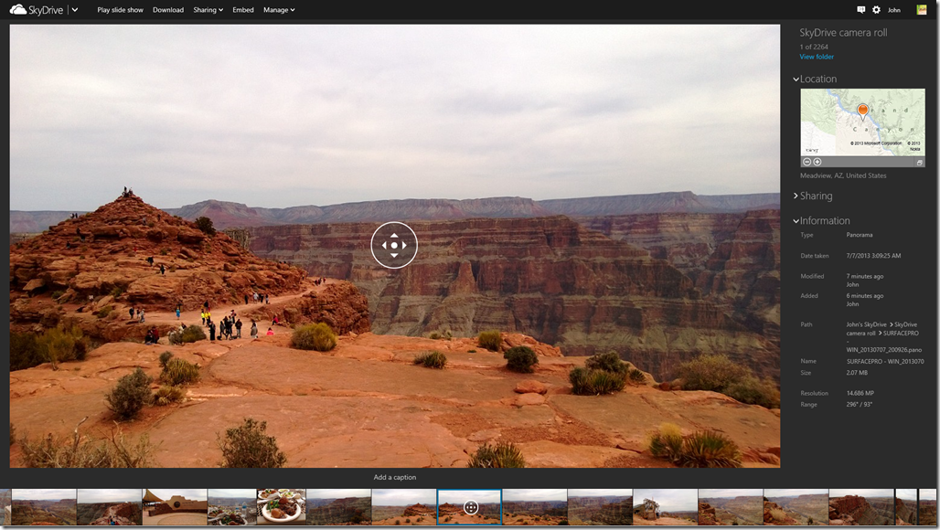 SkyDrive Panorama Viewer